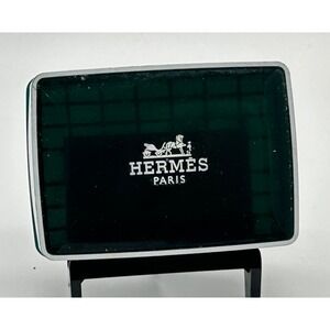 Hermes Paris Green Plastic Bar Soap Holder Travel Container EMPTY France